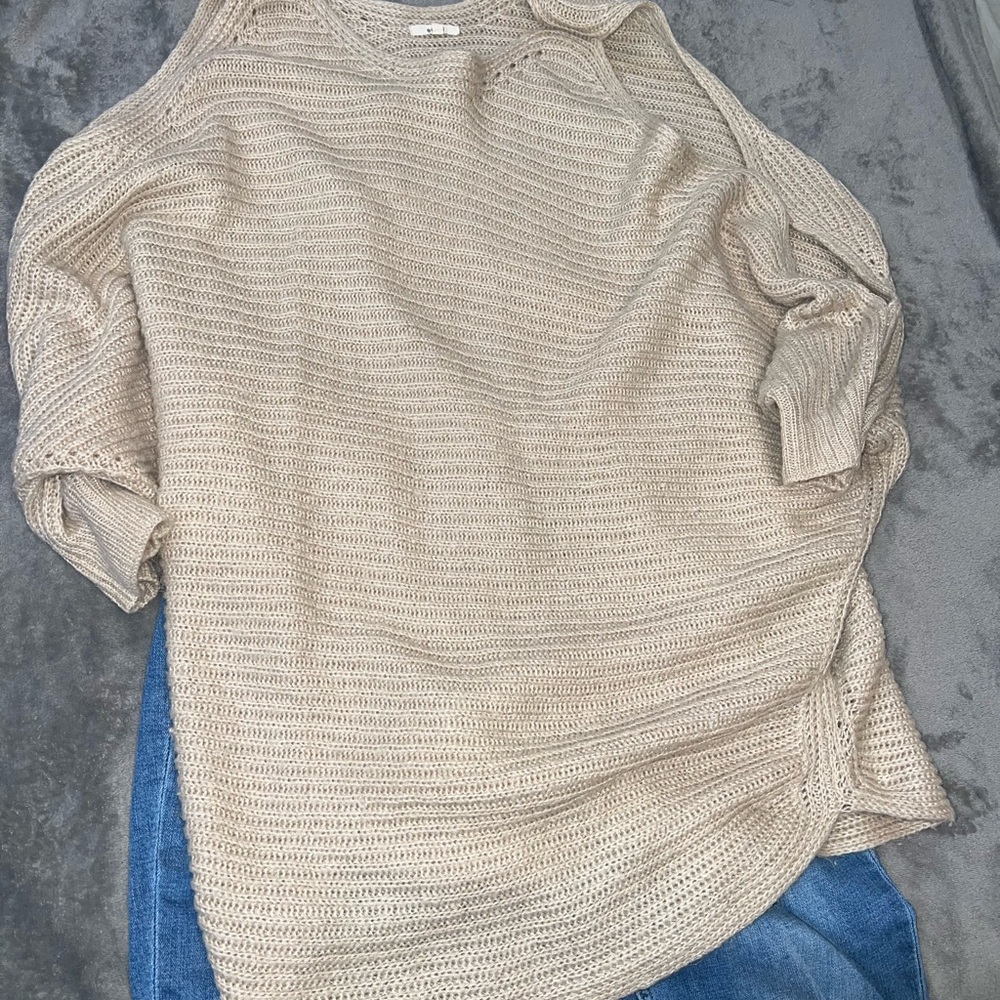 Easel Women's Cream Knit Sweater